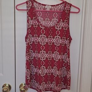 2 for $10! Pixley Red & White Tank Top